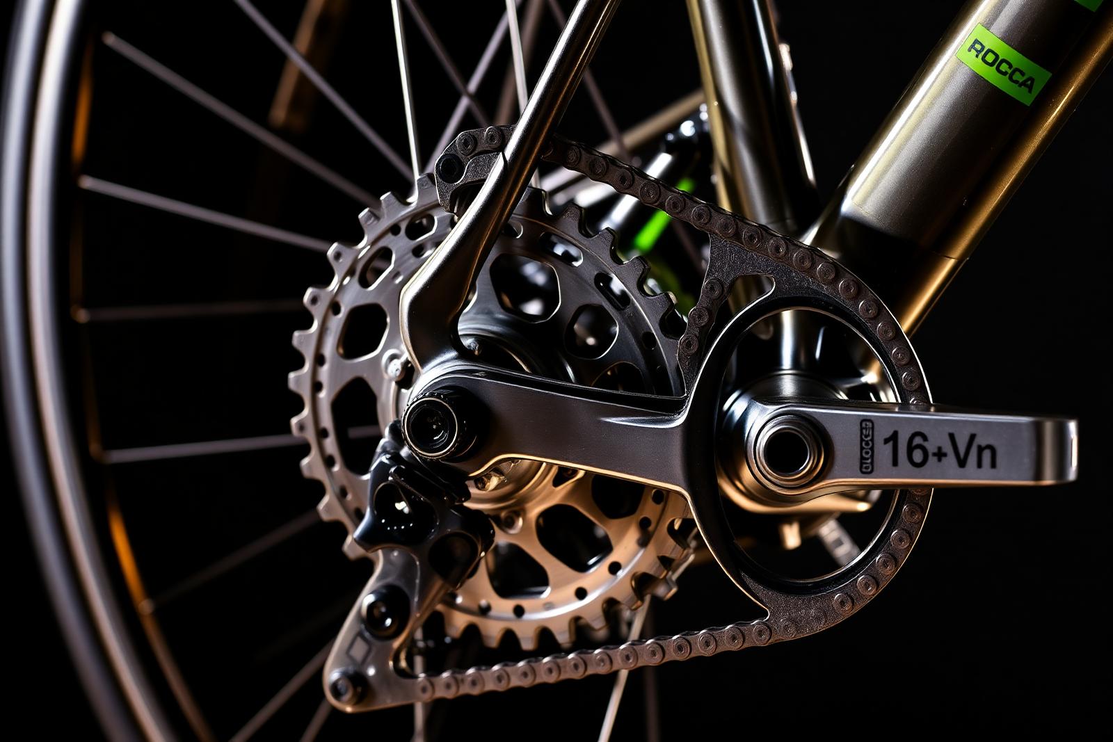 Perfect onderhouden aandrijflijn van een racefiets